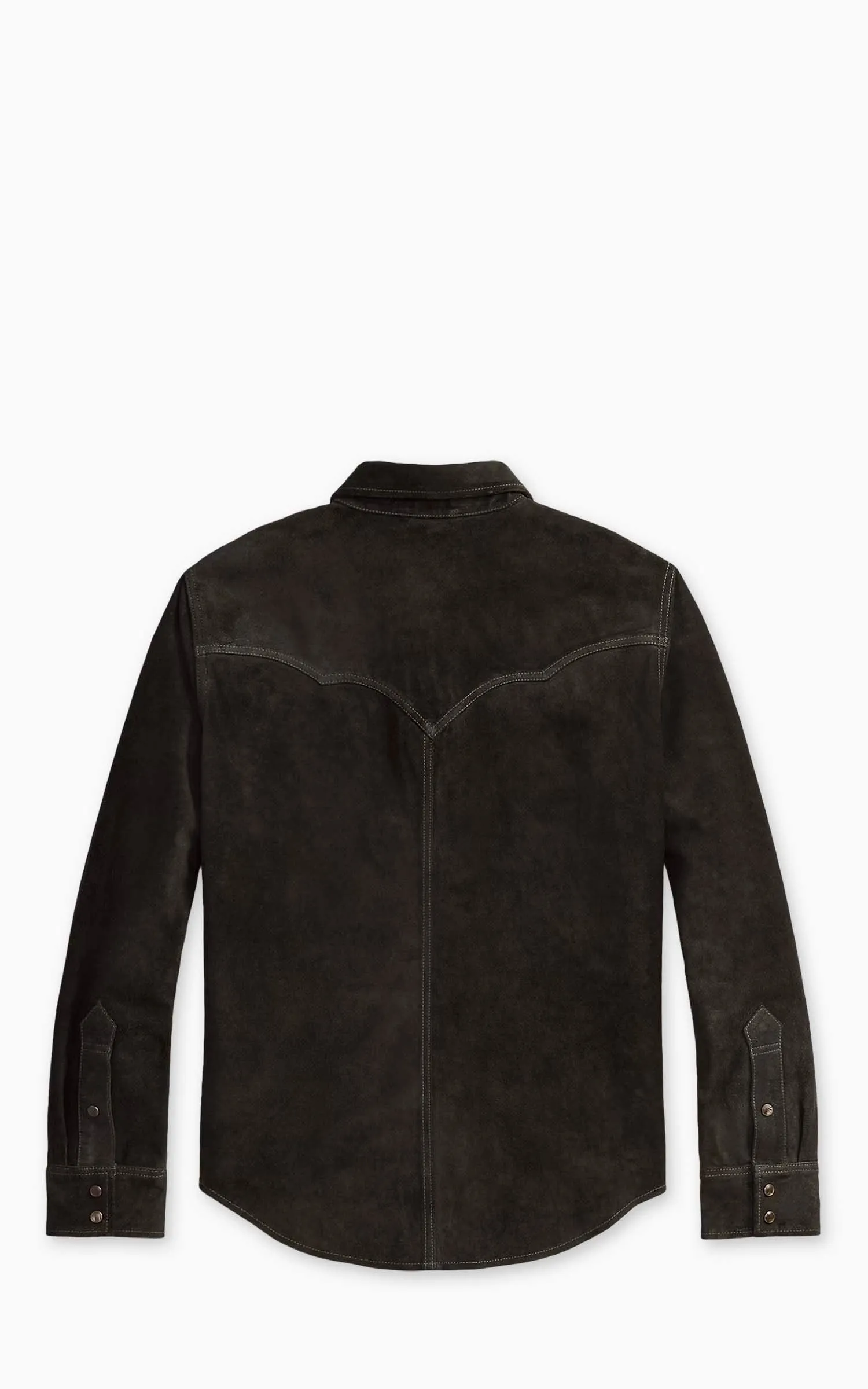 RRL Suede Western Shirt Jacket Vintage Black sold by Cultizm product image thumbnail 2