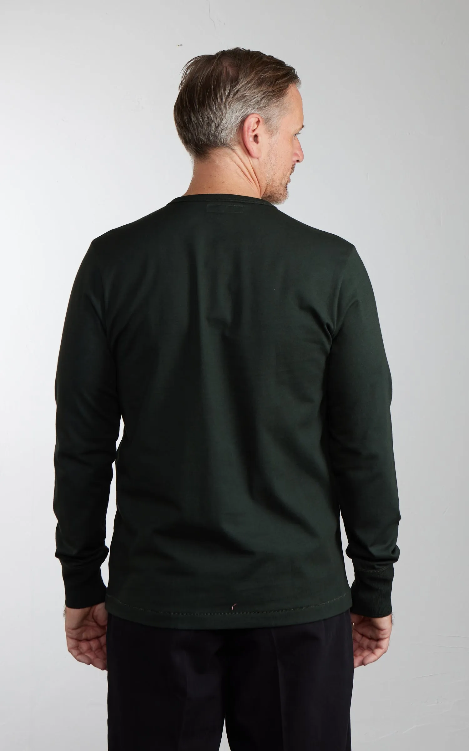 Merz b. Schwanen 2M06 Vintage Machine Refined Longsleeve Forest sold by Cultizm product image thumbnail 4