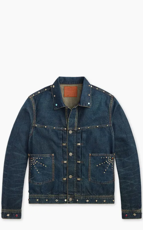 RRL Studded Denim Trucker Jacket Ridgewood Wash made by RRL