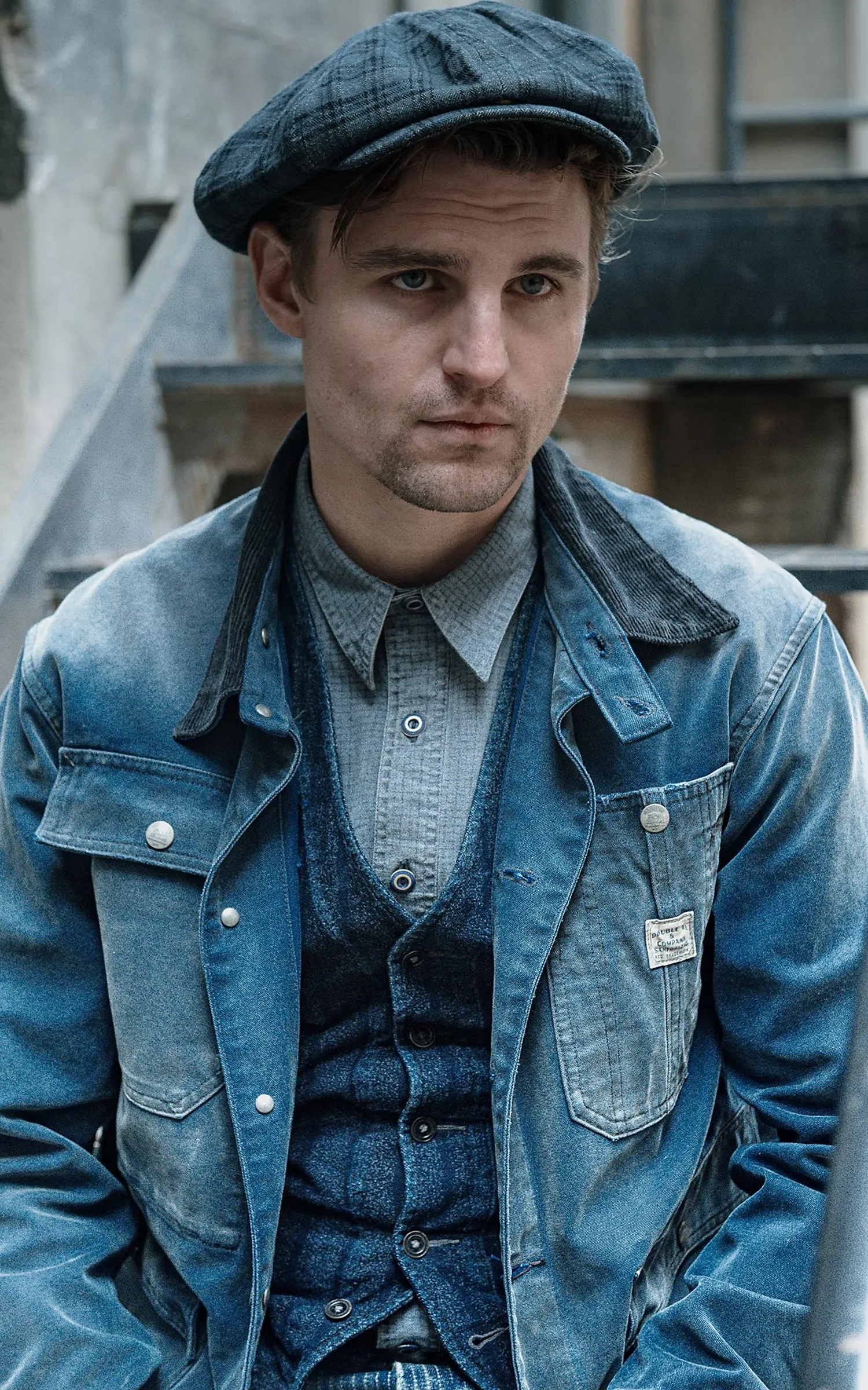 RRL Corduroy-Collar Canvas Jacket Bleached Navy sold by Cultizm product image thumbnail 2