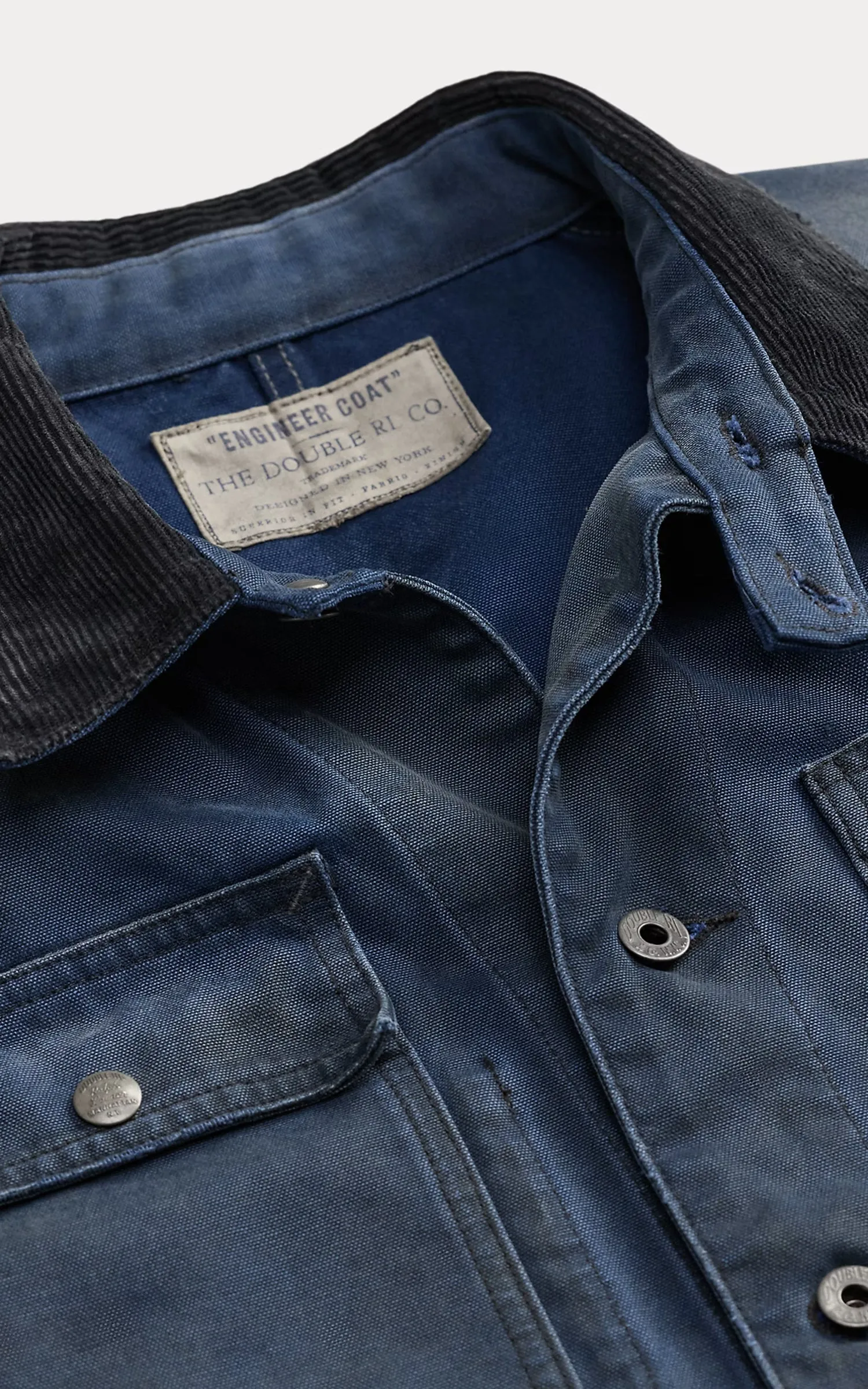RRL Corduroy-Collar Canvas Jacket Bleached Navy sold by Cultizm product image thumbnail 3