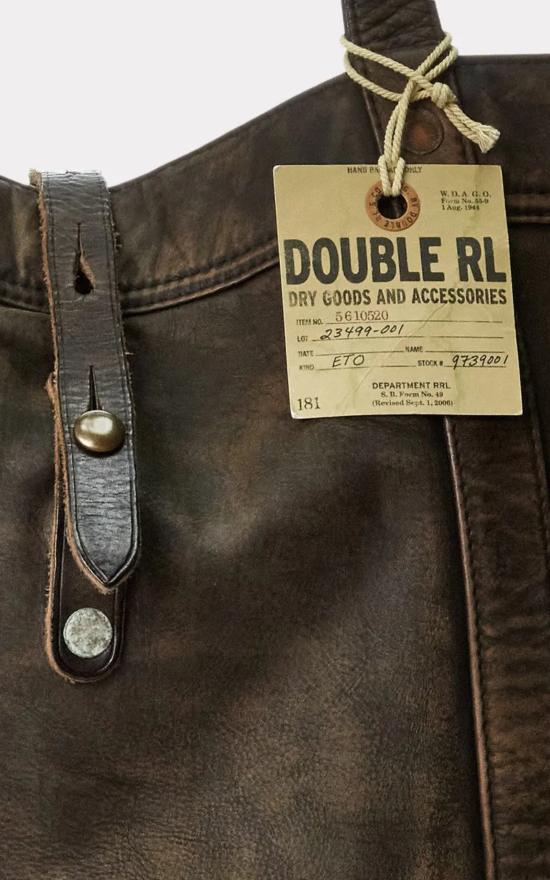 RRL Carter Tote Leather Bag Black Over Brown sold by Cultizm product image thumbnail 2