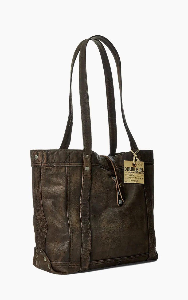 RRL Carter Tote Leather Bag Black Over Brown sold by Cultizm product image thumbnail 4