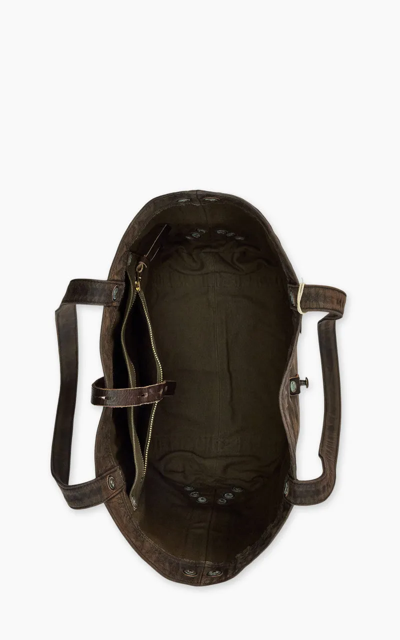 RRL Carter Tote Leather Bag Black Over Brown sold by Cultizm product image thumbnail 3