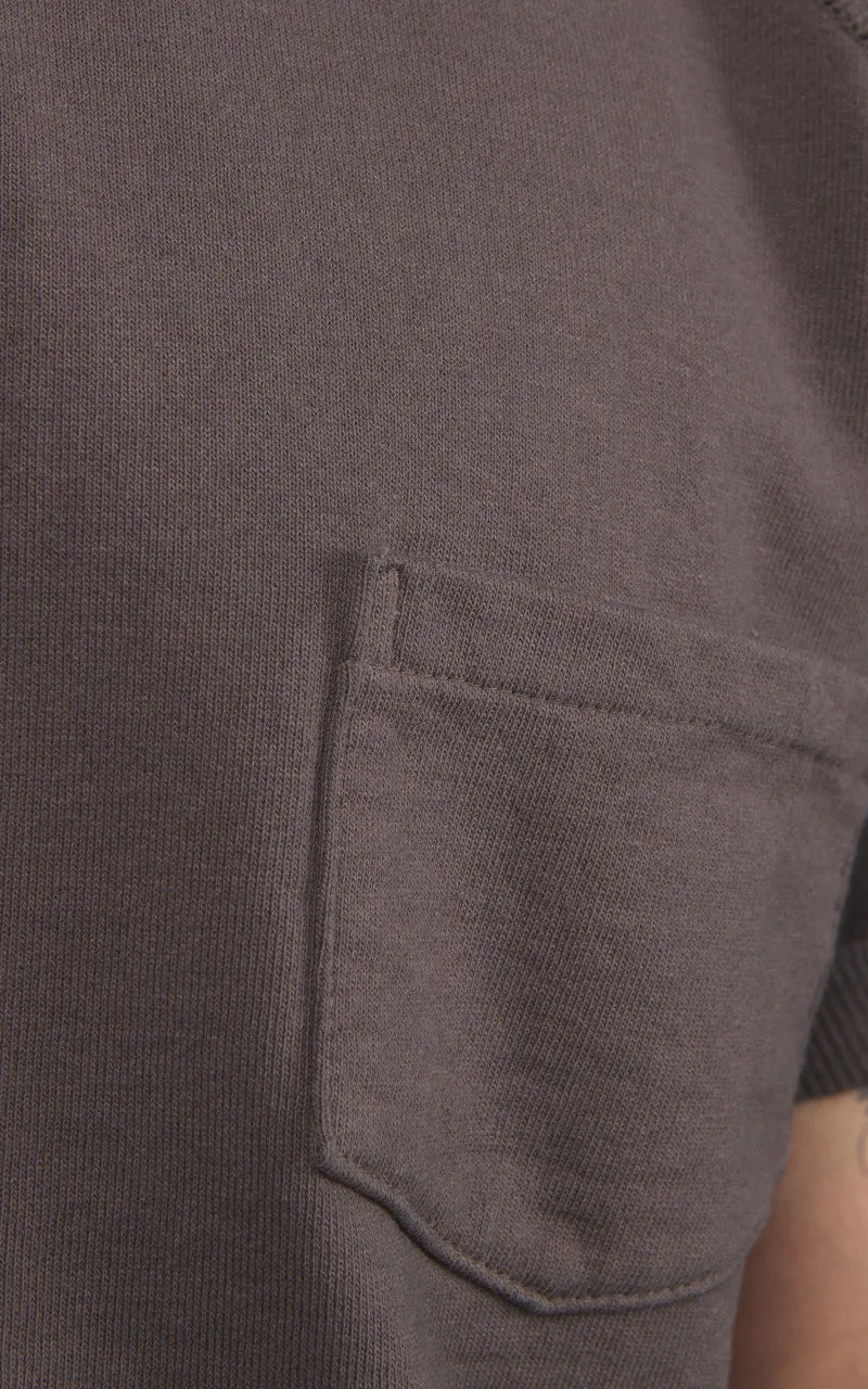 Warehouse & Co. Lot 4105 Short Sleeve Pocket Sweatshirt Charcoal sold by Cultizm product image thumbnail 5