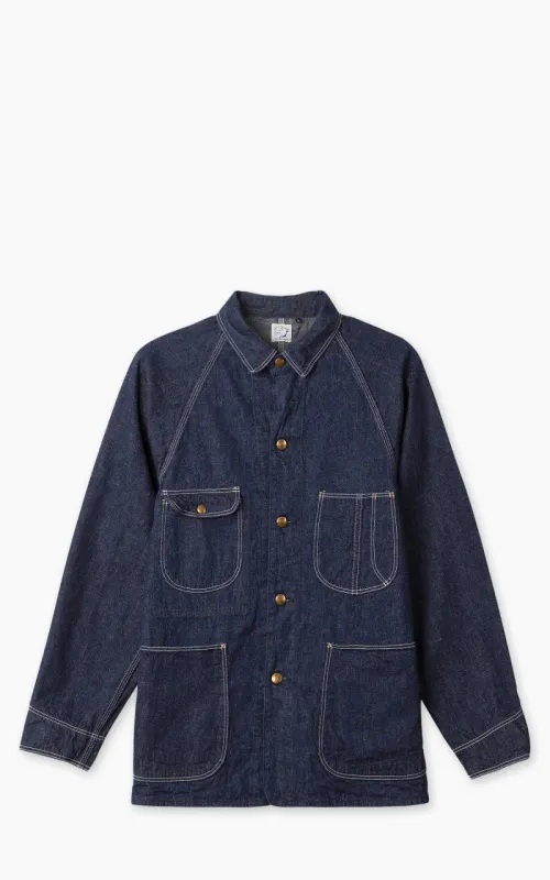 OrSlow 1950's Coverall Denim Indigo One Wash made by orSlow