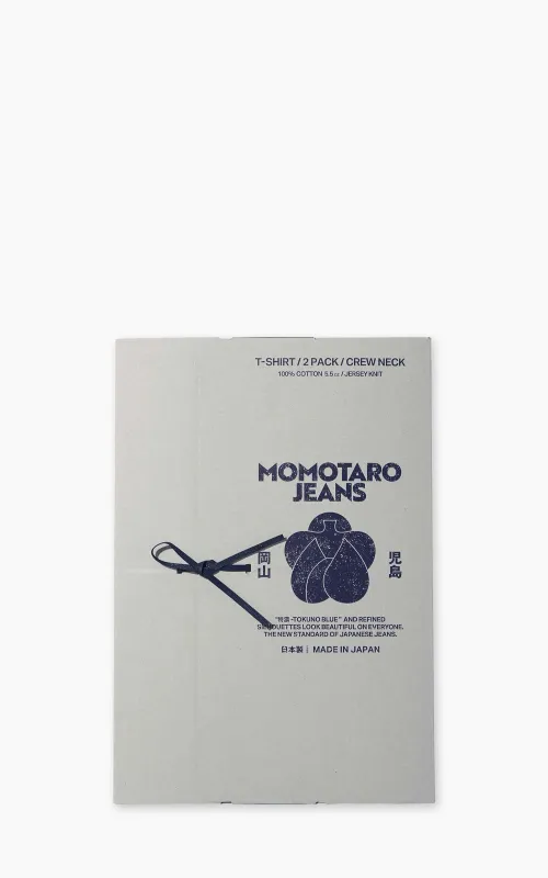 MOMOTARO JEANS MMTS6031 2-Pack Round Body Tee White/Black made by Cultizm