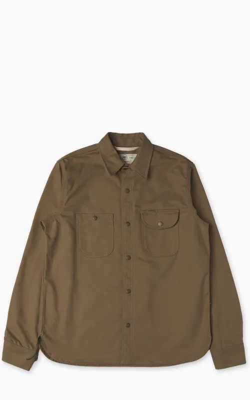 Rogue Territory Work Shirt Selvedge Canvas Dyed Khaki made by Rogue Territory
