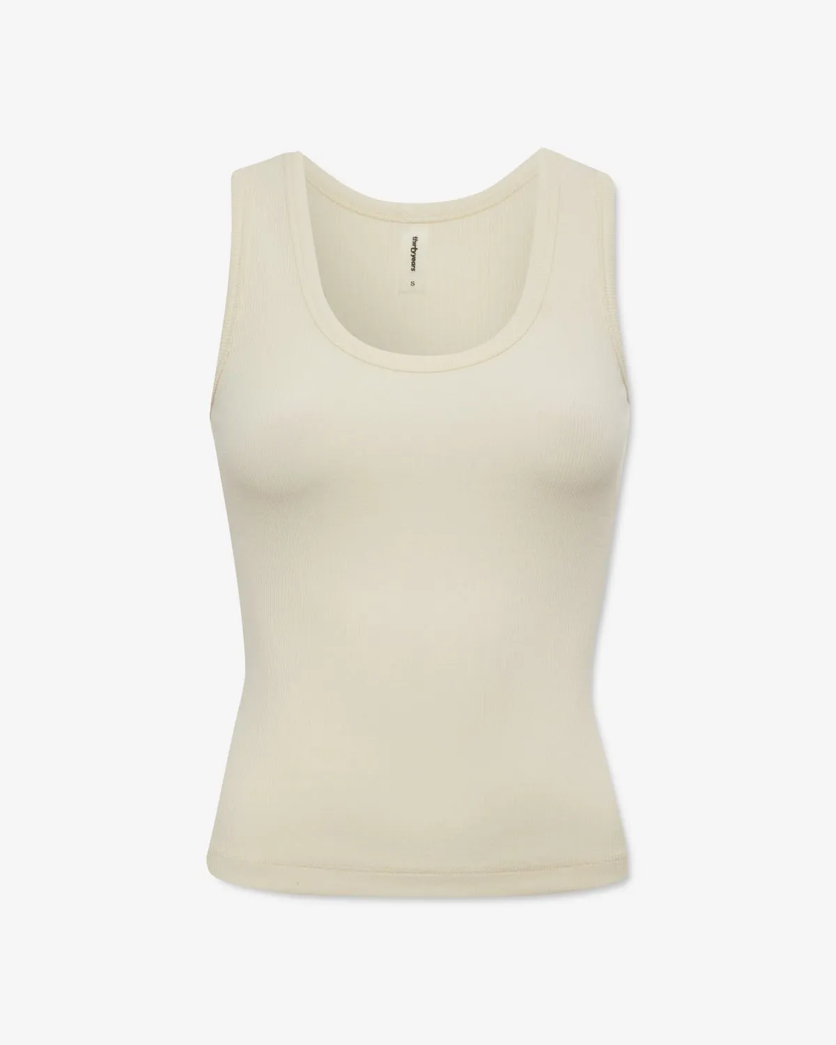 Demi Ribbed Tank - Buttermilk sold by Thirtyyears