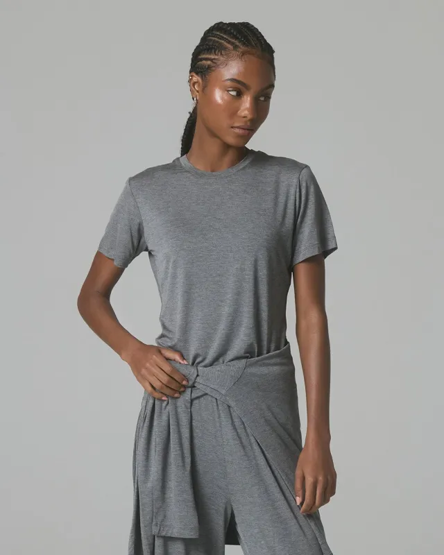 Modal Short Sleeve Tee - Dark Heather Grey made by Thirtyyears