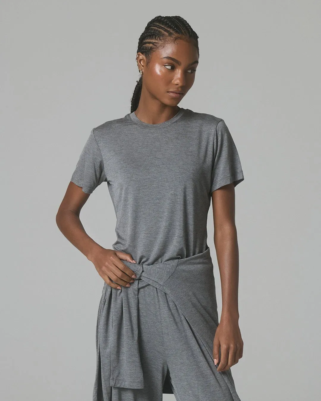 Modal Short Sleeve Tee - Dark Heather Grey sold by Thirtyyears