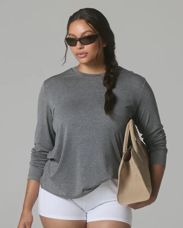 Modal Long Sleeve Tee - Dark Heather Grey made by Thirtyyears
