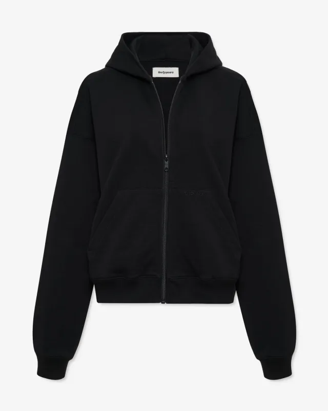 ty Full Zip Hoodie - Black made by Thirtyyears