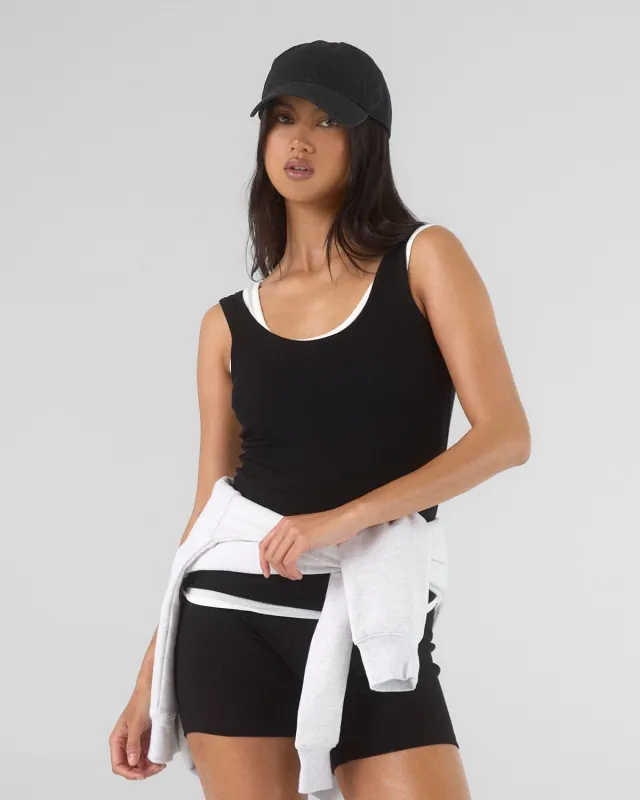 Layering Ribbed Tank - Black made by Thirtyyears
