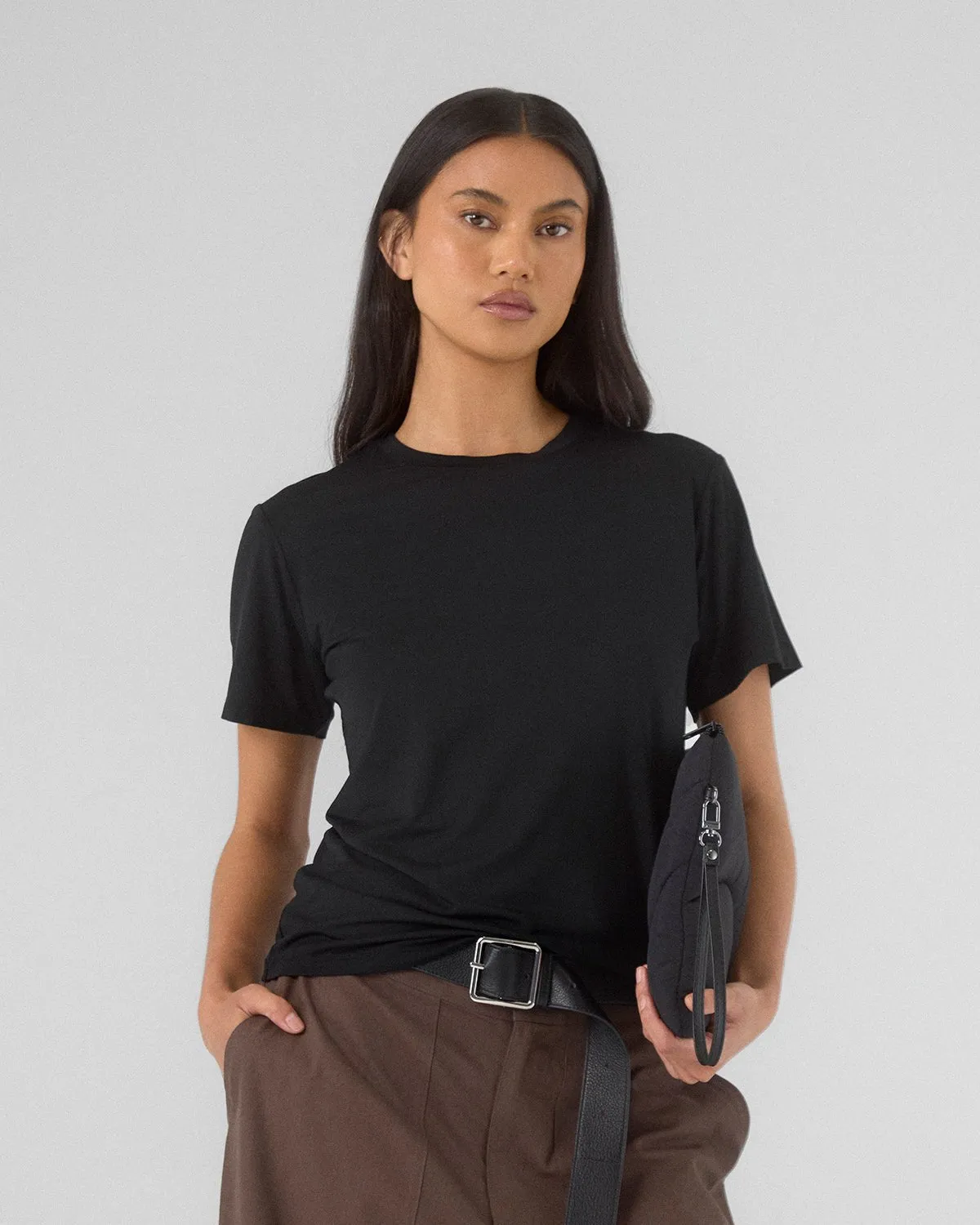 Modal Short Sleeve Tee - Black sold by Thirtyyears