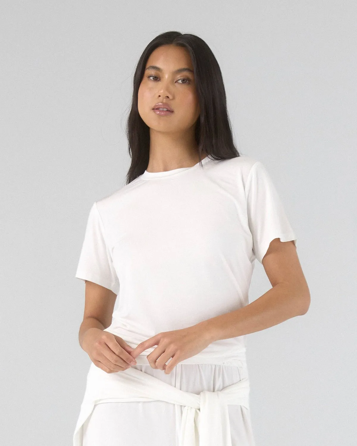 Modal Short Sleeve Tee - Off-White sold by Thirtyyears