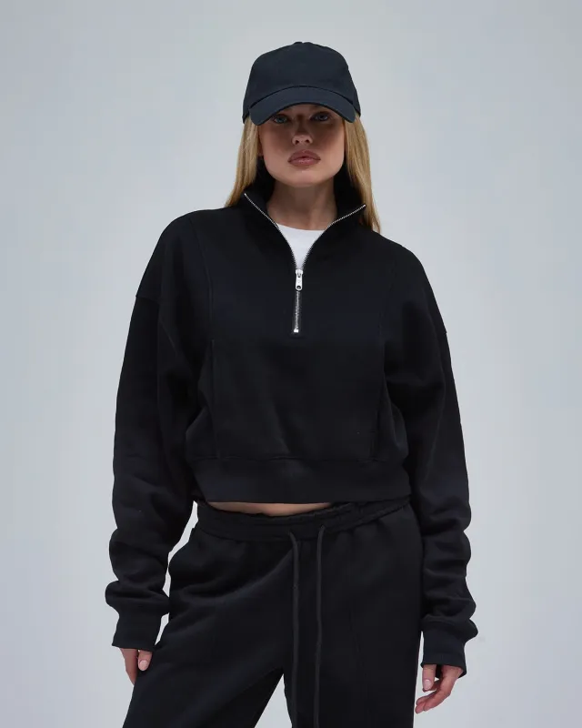 Range Quarter Zip - Black made by Thirtyyears