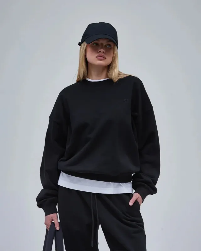 Signature Crew Sweater - Black made by Thirtyyears