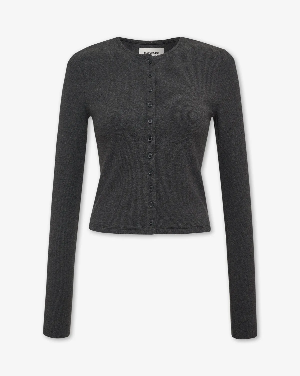 Demi Ribbed Cardigan - Slate sold by Thirtyyears product image thumbnail 2