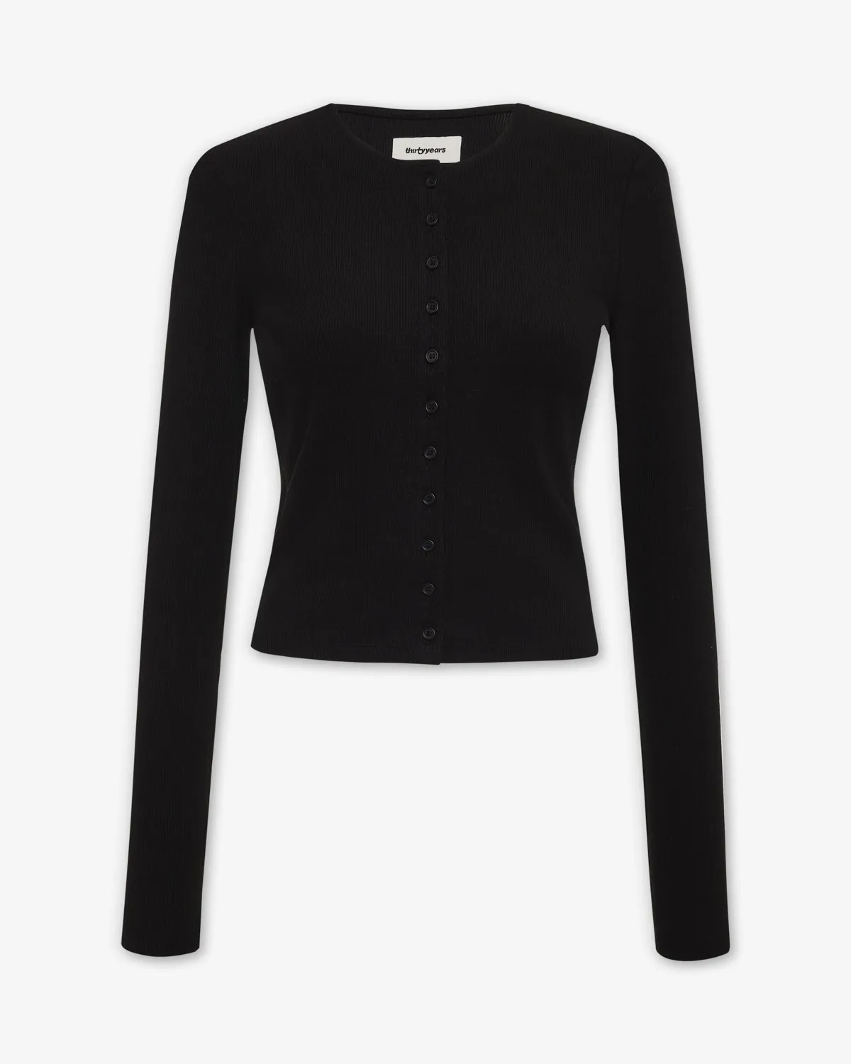 Demi Ribbed Cardigan - Black sold by Thirtyyears product image thumbnail 2