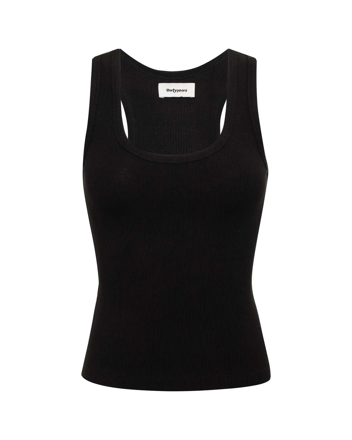 Demi Ribbed Tank - Black sold by Thirtyyears product image thumbnail 2