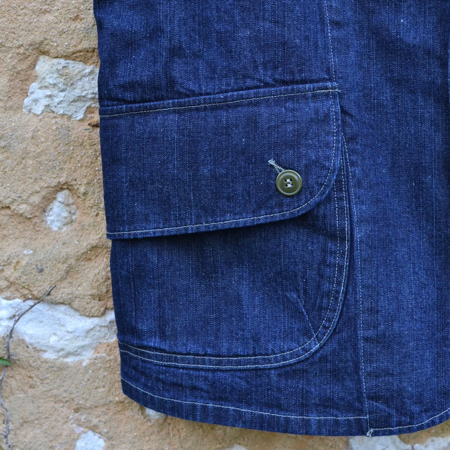 Gilet de chasse - Denim one wash sold by Arashi Denim product image thumbnail 4