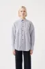 Maya Shirt White Navy Stripe sold by Outland Denim