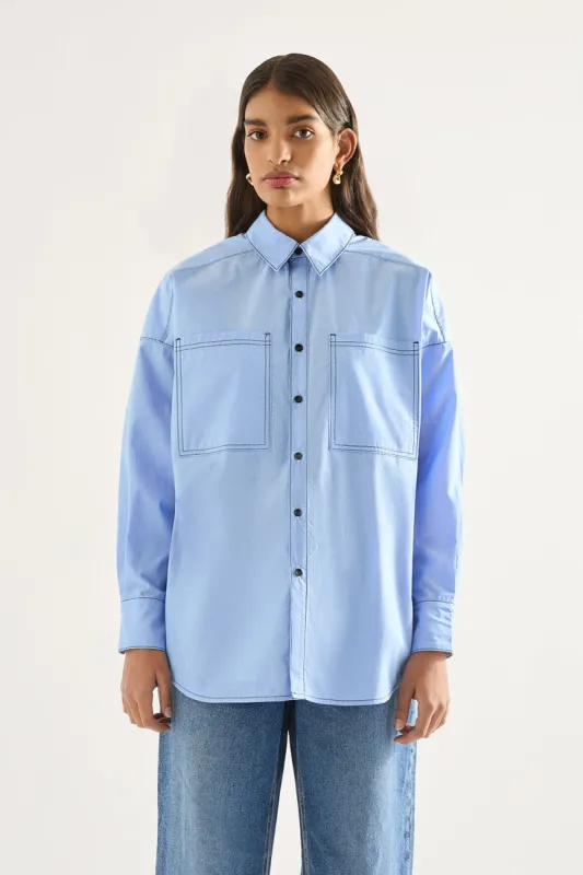 Maya Shirt Blue sold by Outland Denim