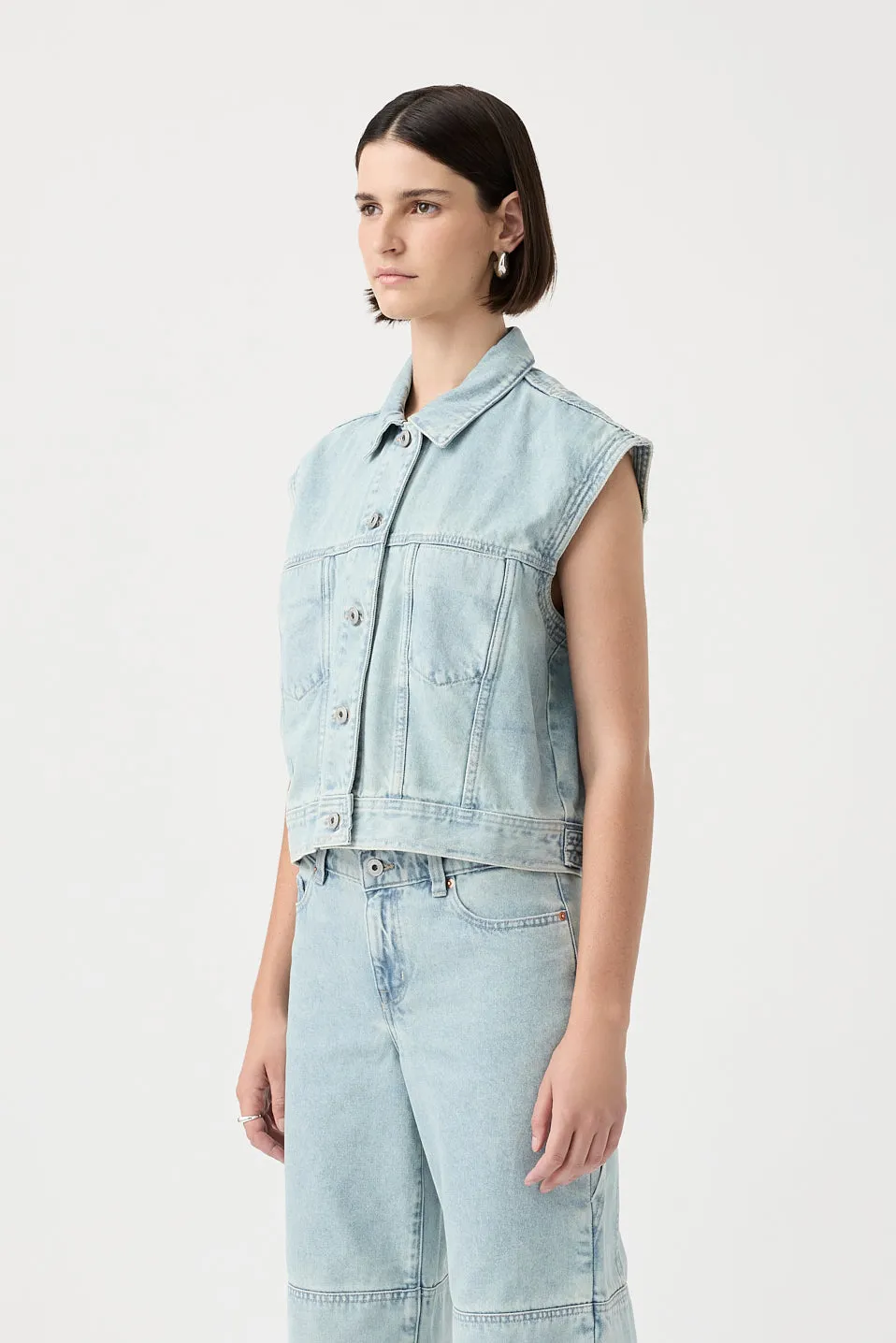 Blake Cropped Vest sold by Outland Denim product image thumbnail 2