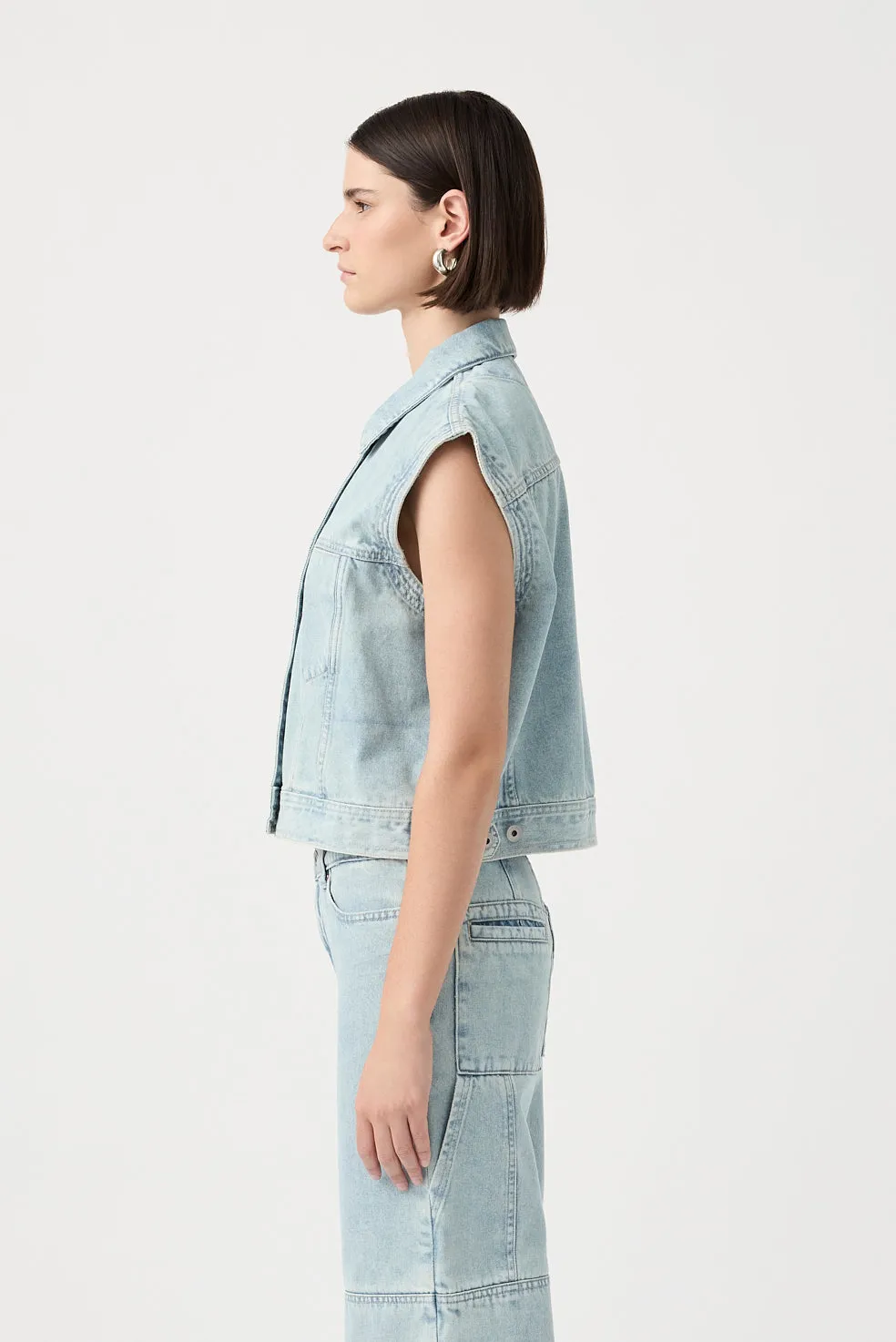 Blake Cropped Vest sold by Outland Denim product image thumbnail 3
