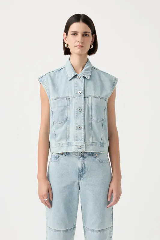 Blake Cropped Vest sold by Outland Denim