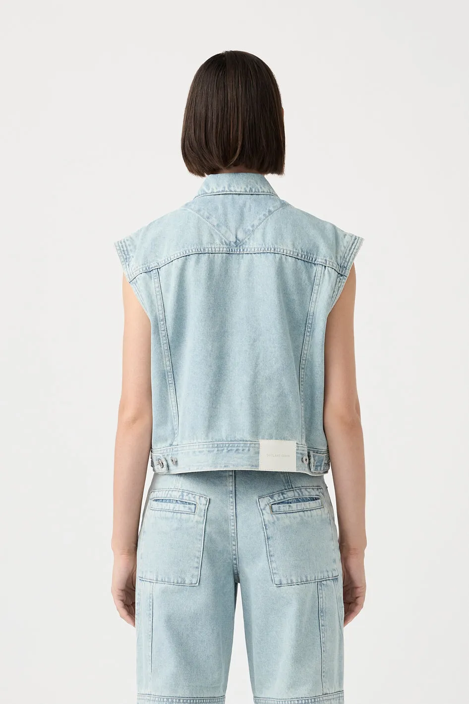 Blake Cropped Vest sold by Outland Denim product image thumbnail 4