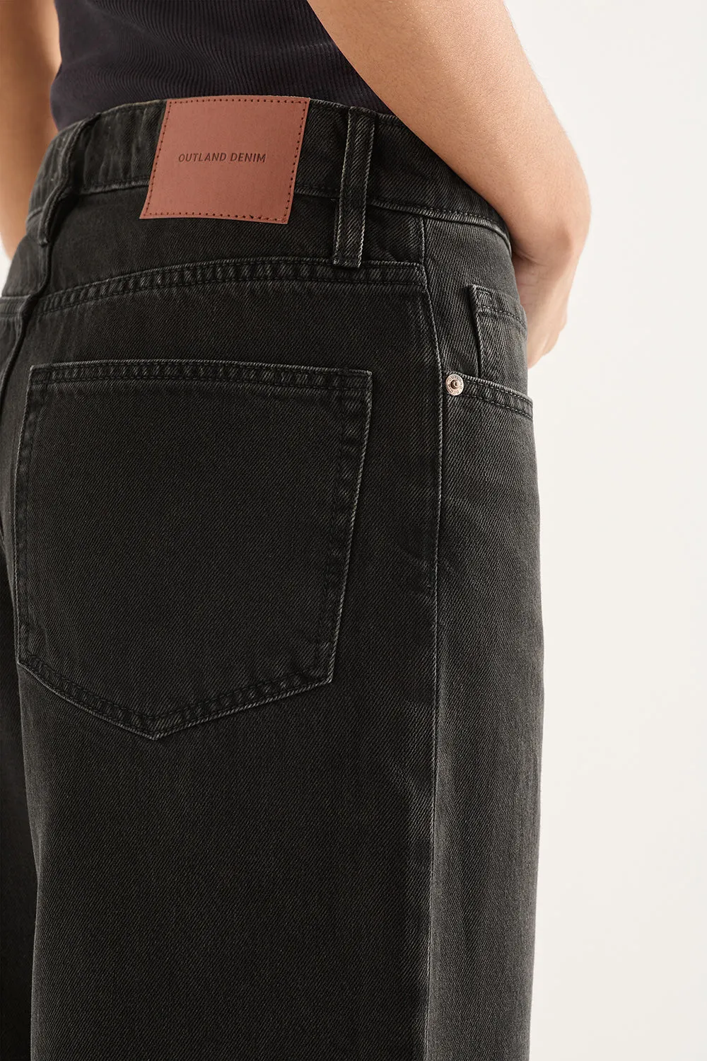 Avril Mid Slouchy Wide Jean Aged Black sold by Outland Denim product image thumbnail 4