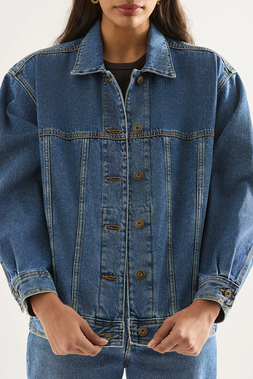 Eddie Jacket Moment Mid Blue sold by Outland Denim product image thumbnail 4