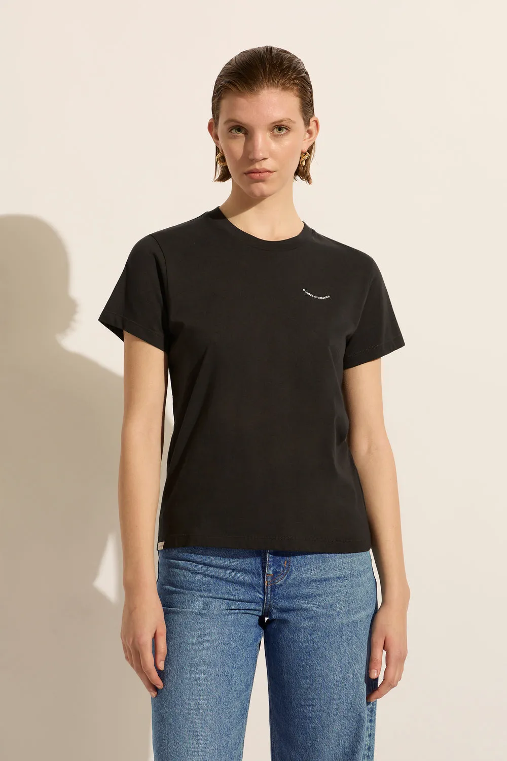Good for Humanity Tee Charcoal sold by Outland Denim