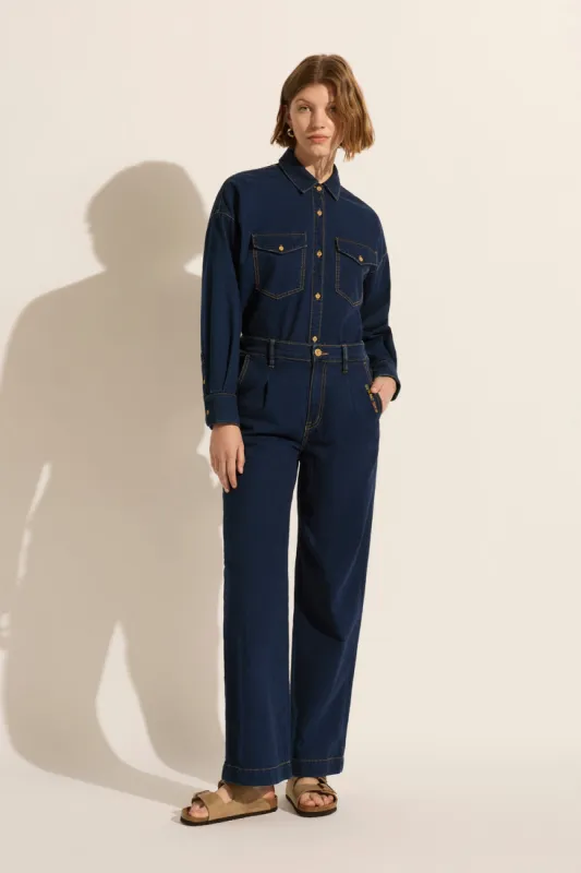 Amelia High Wide Leg Pant Foundation sold by Outland Denim