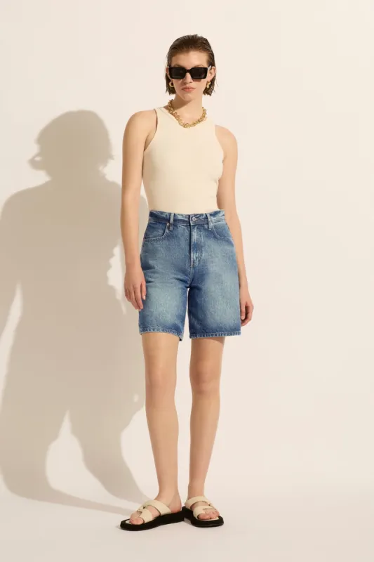 Harry High Relaxed Short Aged Blue sold by Outland Denim