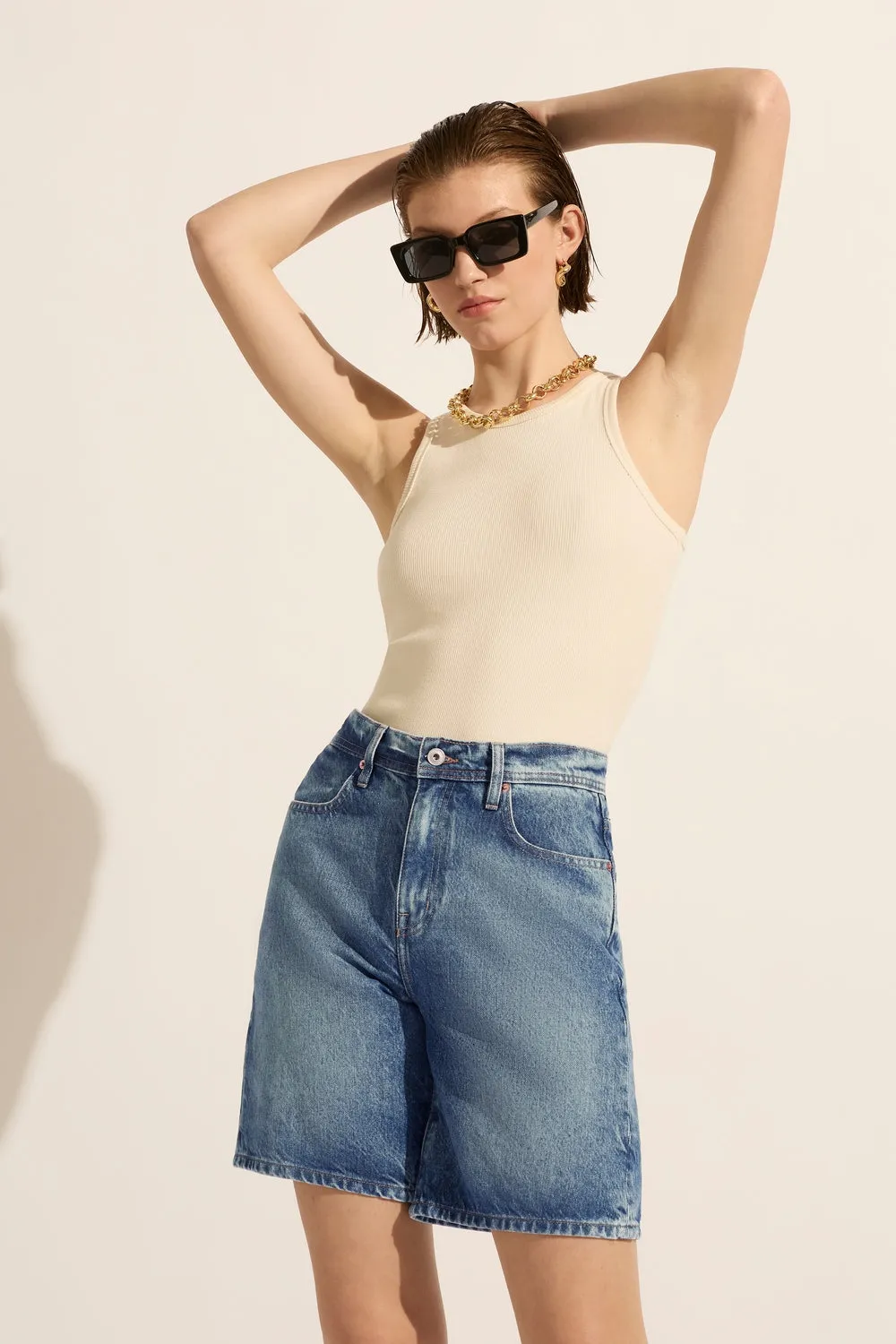 Harry High Relaxed Short Aged Blue sold by Outland Denim product image thumbnail 5