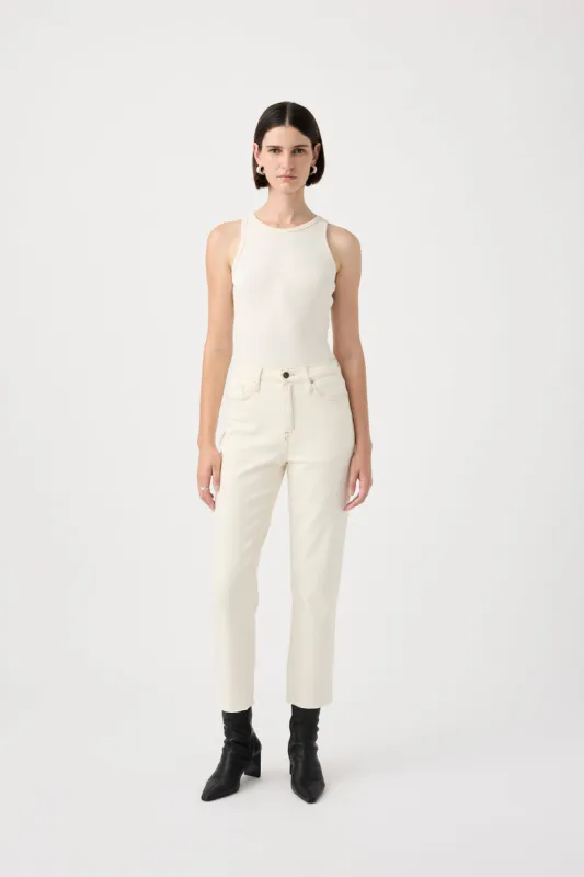 Zoe Crop Jean Ecru sold by Outland Denim