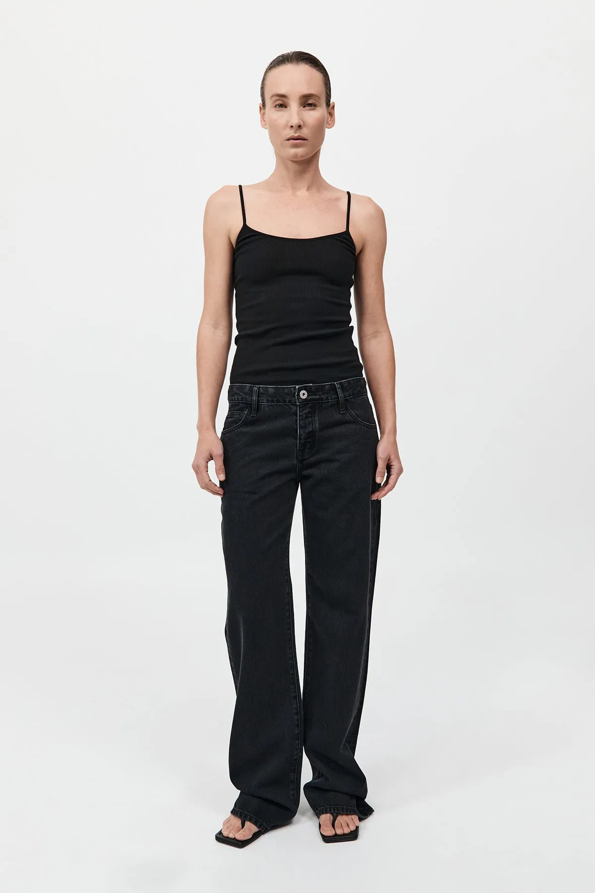 90s Low Rise Jeans - Washed Black sold by Outland Denim