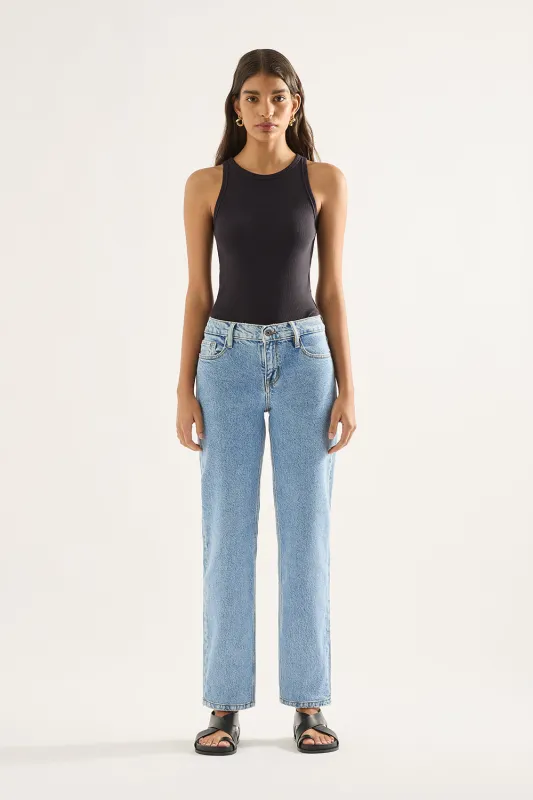 Elise Mid Straight Jean Era Blue sold by Outland Denim