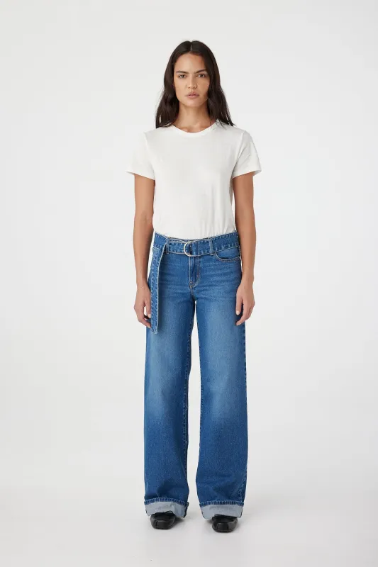 Mia Cuffed Belted Jean Liberty sold by Outland Denim