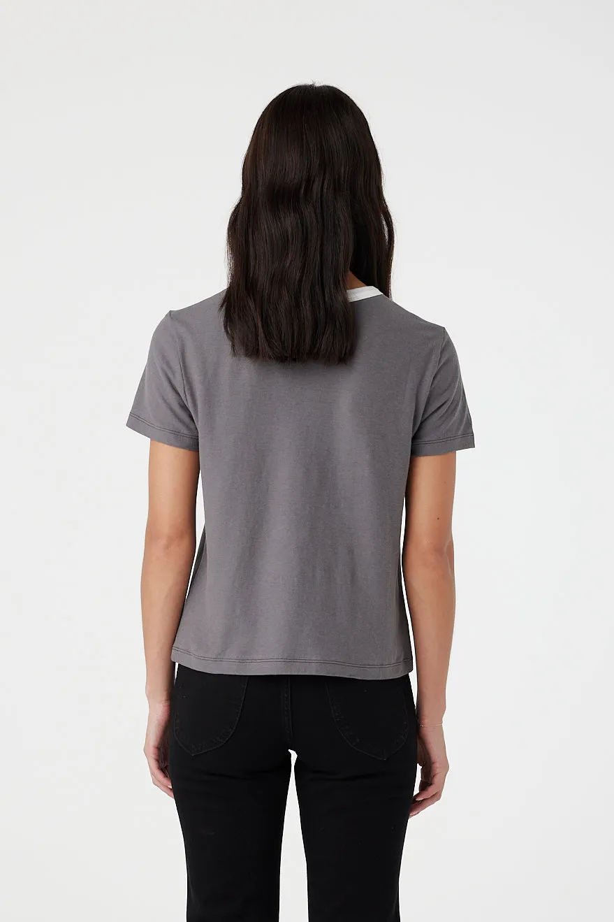 Ivy Tee Charcoal sold by Outland Denim product image thumbnail 4