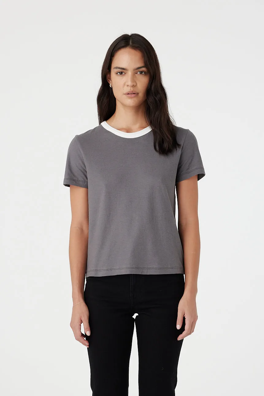 Ivy Tee Charcoal sold by Outland Denim