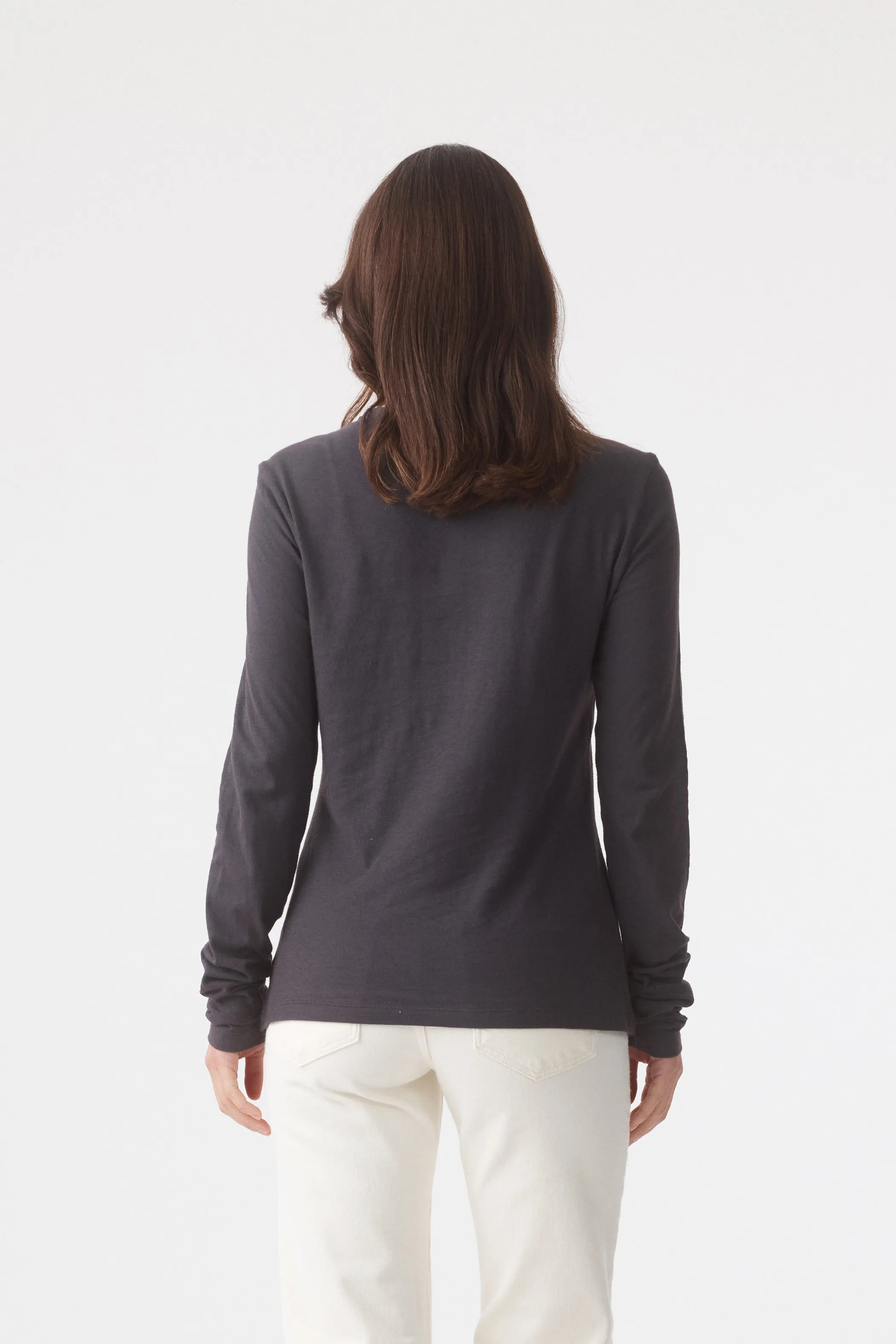 Long Sleeve Drape Top Charcoal sold by Outland Denim product image thumbnail 4