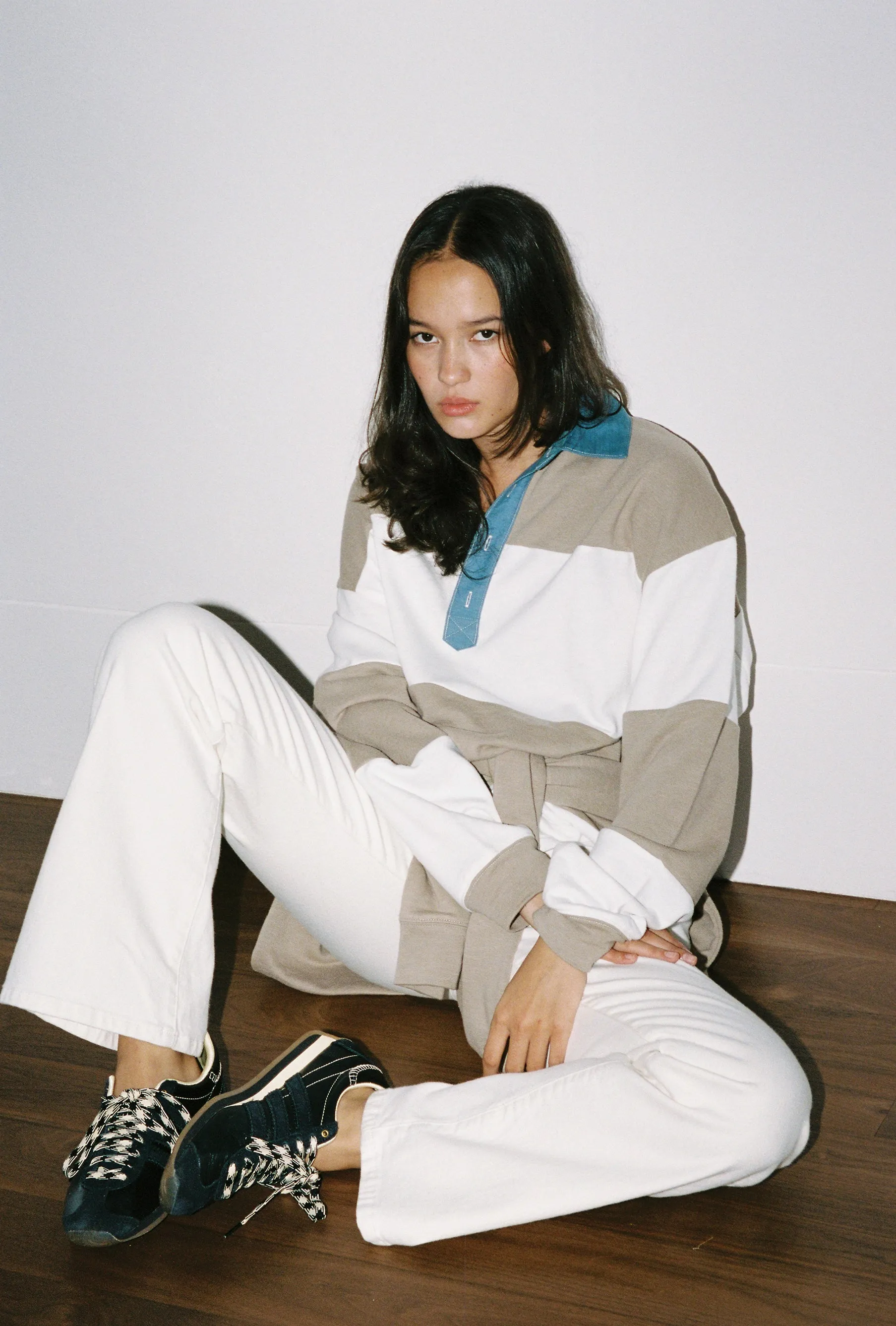 The Marco Polo Mushroom Bone Stripe sold by Outland Denim product image thumbnail 5