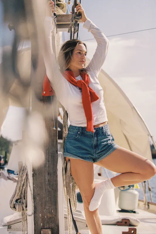 Ebony Short Marina Mid Blue sold by Outland Denim