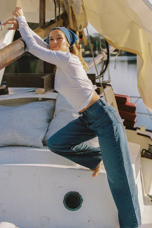 Olive Jean Marina Mid Blue sold by Outland Denim