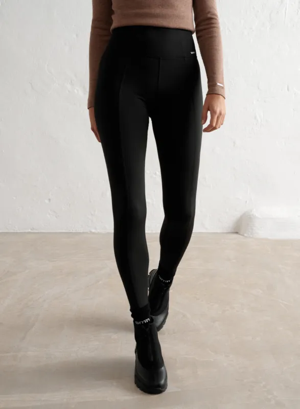 Black Warming Pintuck Tights sold by Aimn