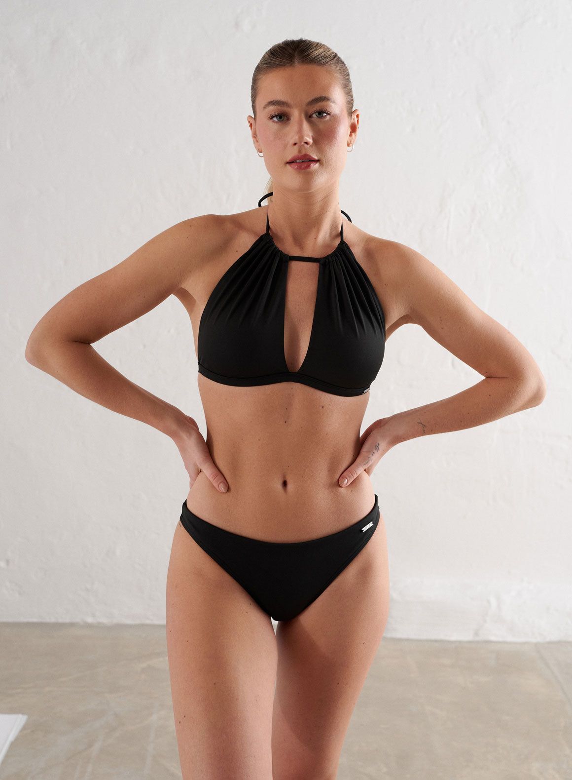 Black Halter Bikini Bra sold by Aimn